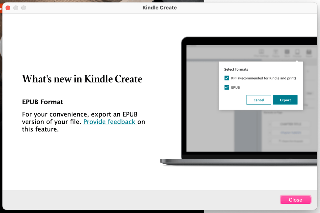 Kindle splash screen